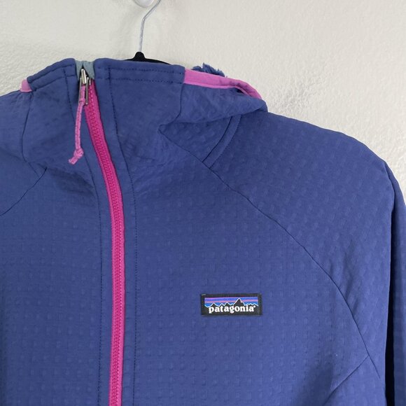 Patagonia R2 TechFace Hoody Womens XL Sound Blue Jacket Full Zip Hooded Slim Fit - Picture 5 of 13